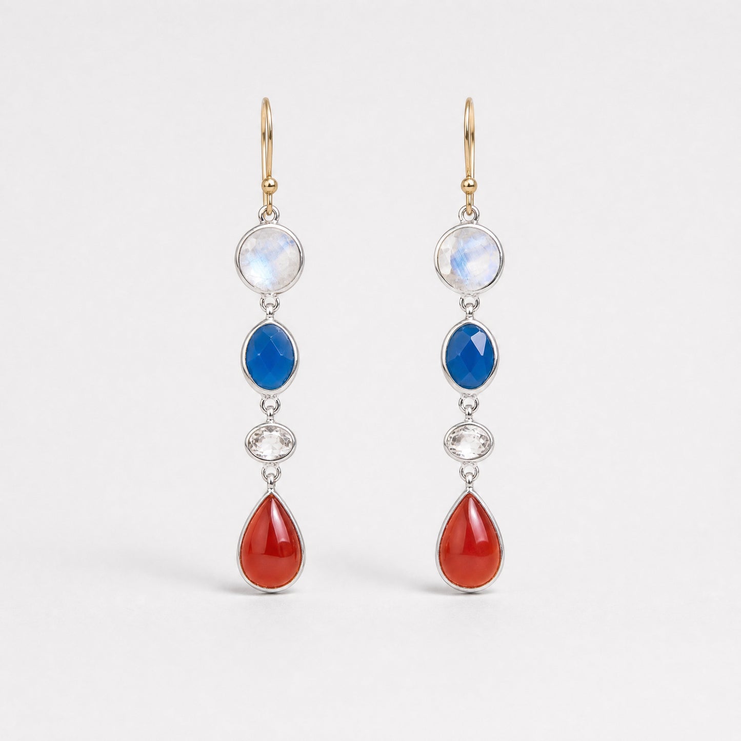 Aegean Nights Multi Gemstone Drop Earrings – Golden Horn Jewellery