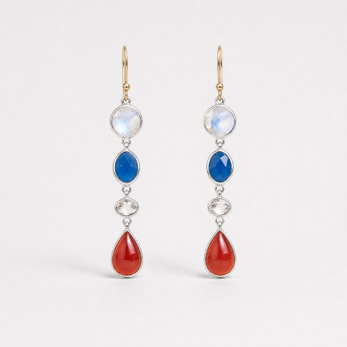 Aegean Nights Multi Gemstone Drop Earrings – Golden Horn Jewellery