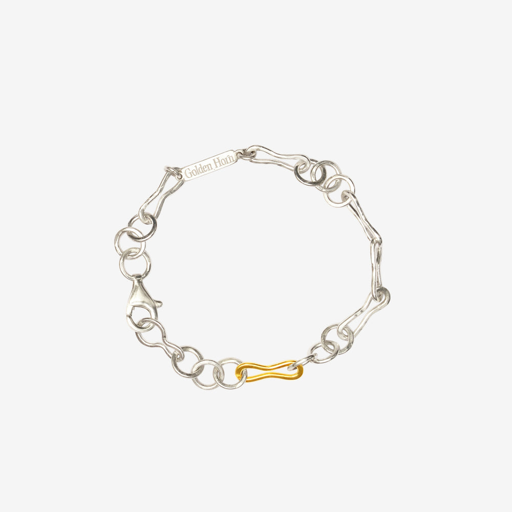 Bicolour Golden Horn Chain Bracelet - Golden Horn