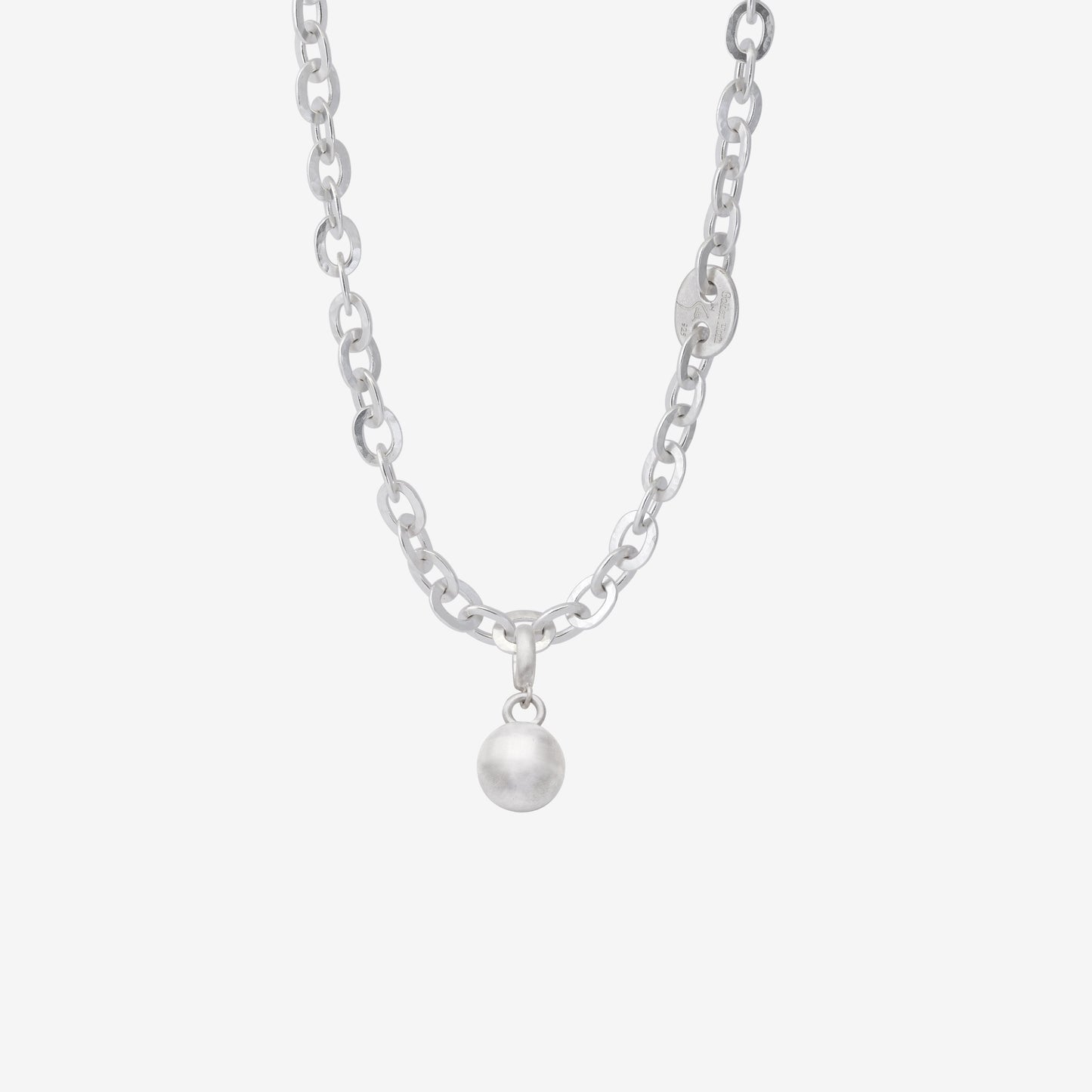 Big Silver Bud Clip-On Pendant - Golden Horn Jewellery