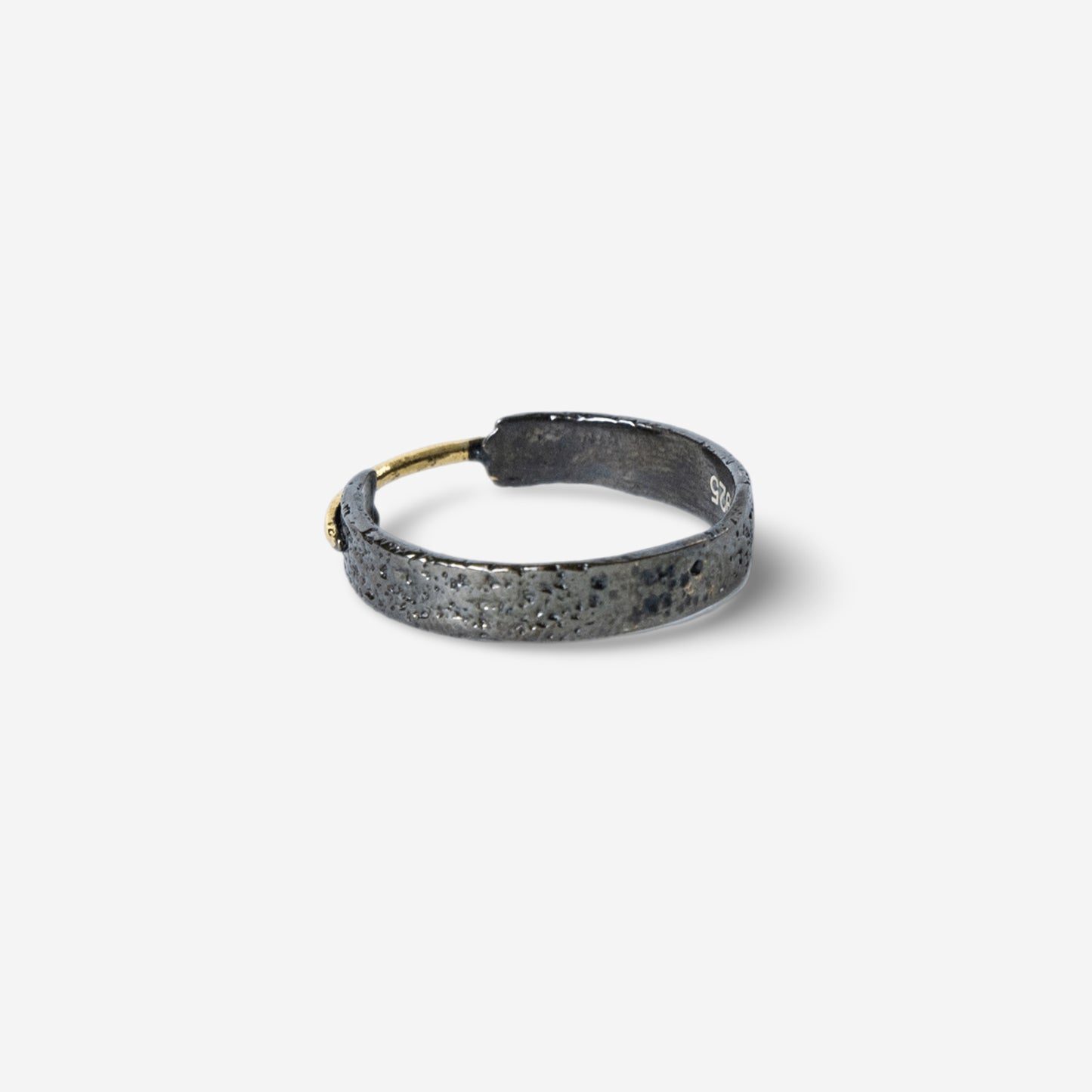 Connection Hammered Silver Ring - Golden Horn