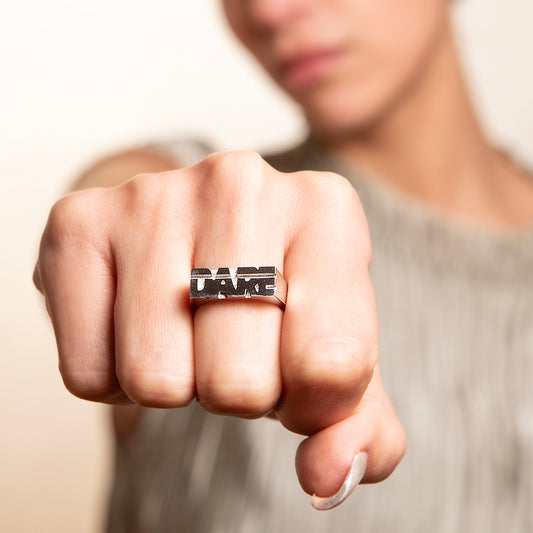 DARE Motto Manifesto Ring - Golden Horn