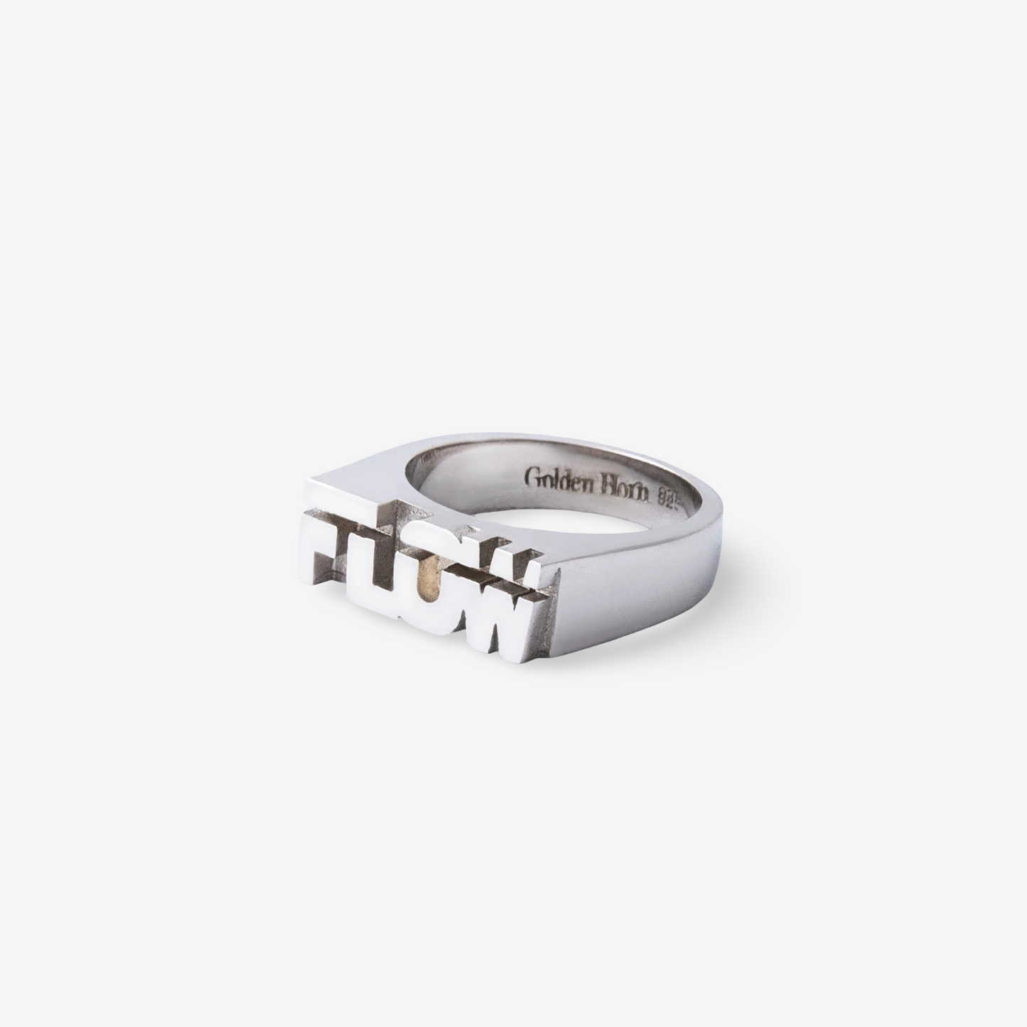 Flow Motto Manifesto Ring - Golden Horn
