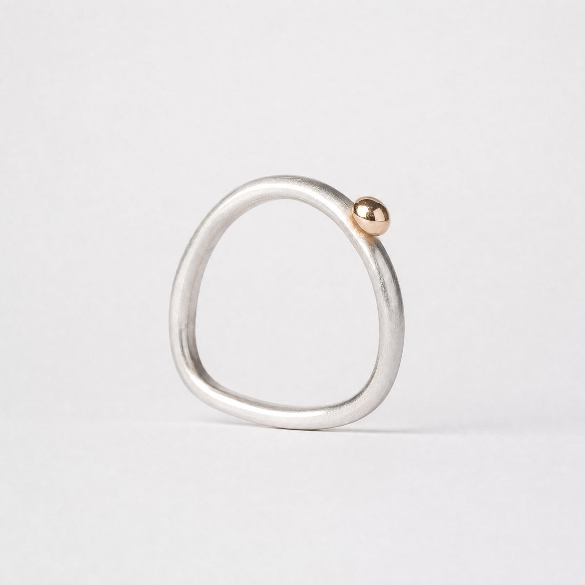 Golden Bubble Dot Circle Stacking Silver Ring – Golden Horn Jewellery