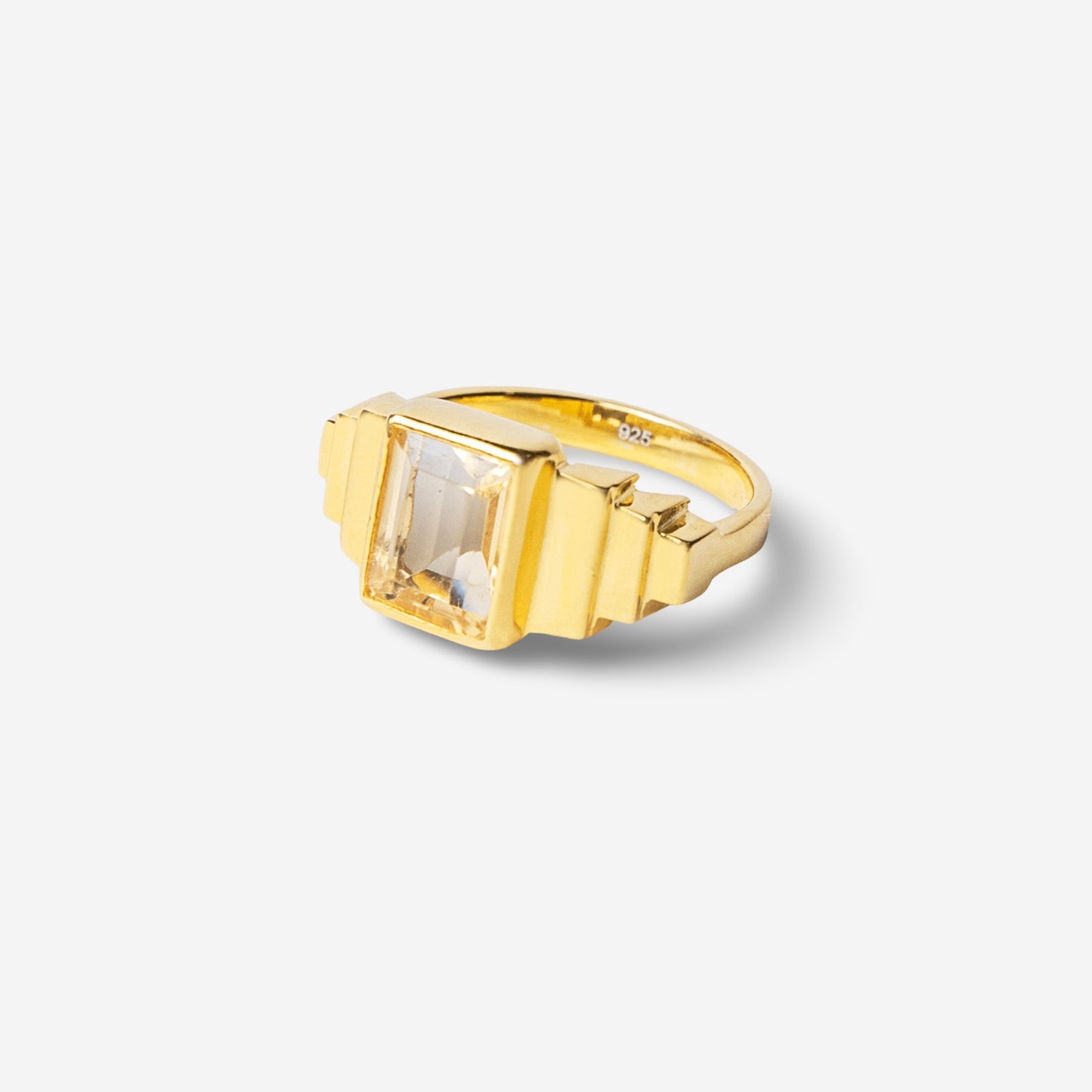 Heaven Steps Citrine Gemstone Ring - Golden Horn