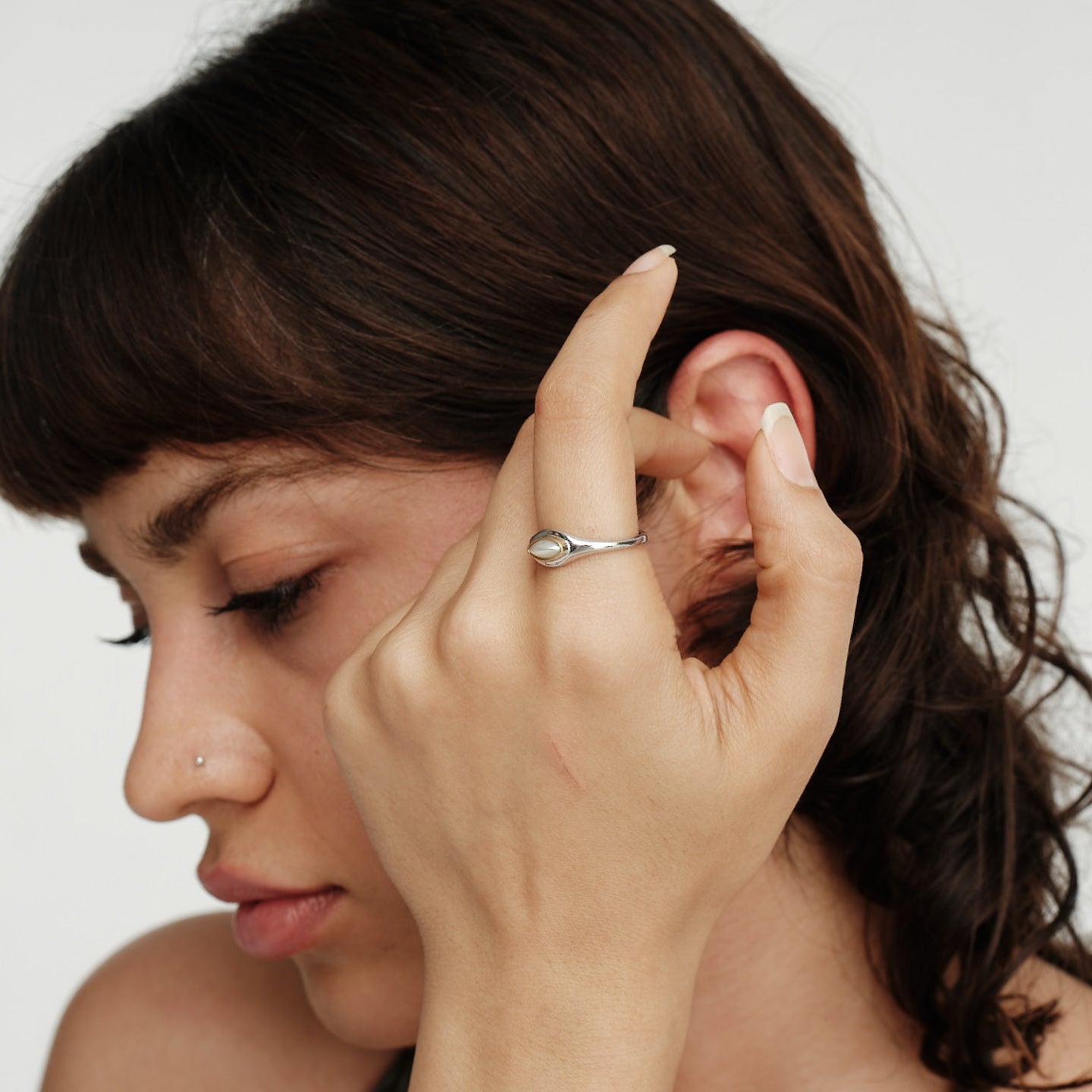 June Pearl Birthstone Ring-Golden Horn Jewellery