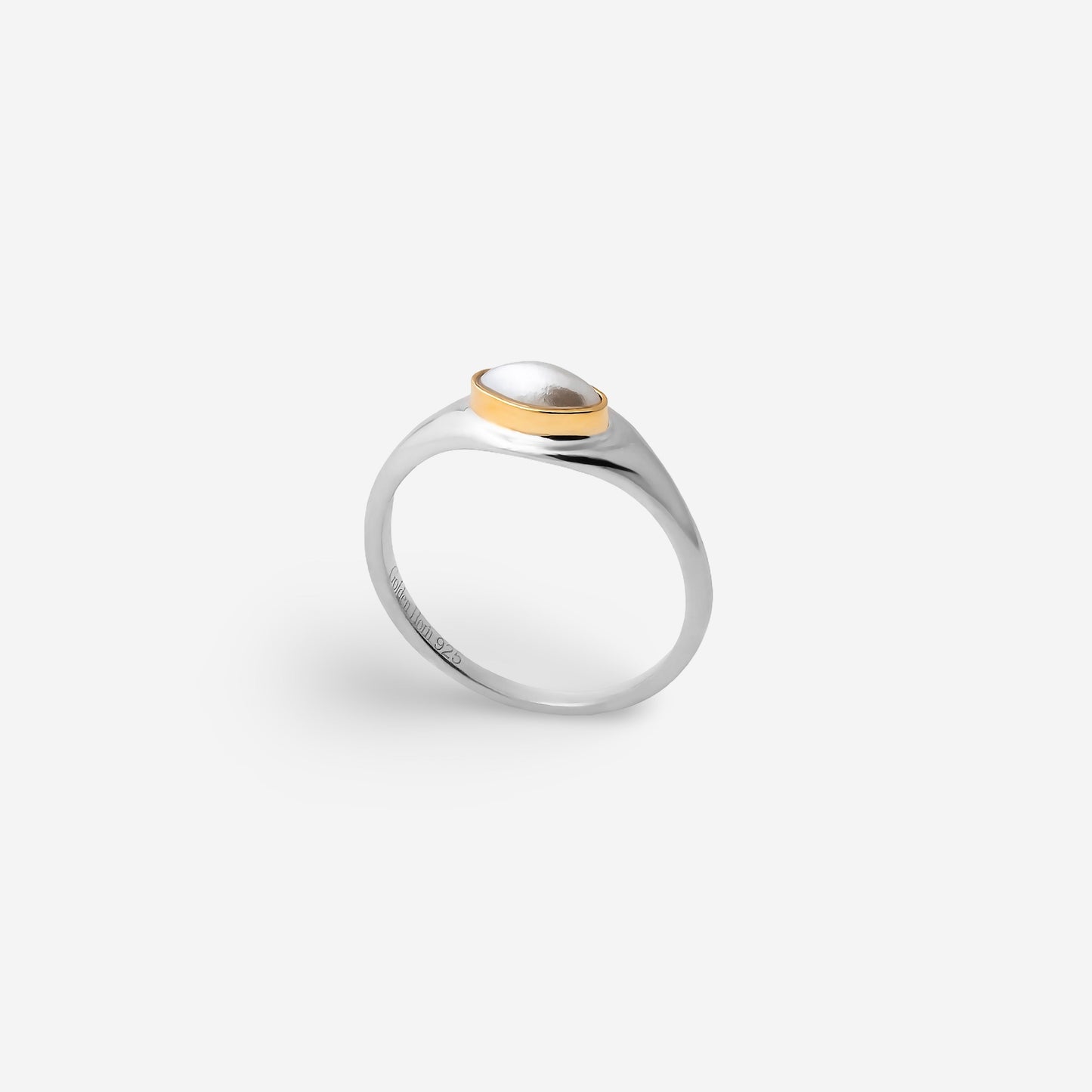 June Pearl Birthstone Ring-Golden Horn Jewellery