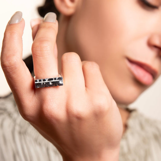 Magic Motto Manifesto Silver Ring- Golden Horn Jewellery
