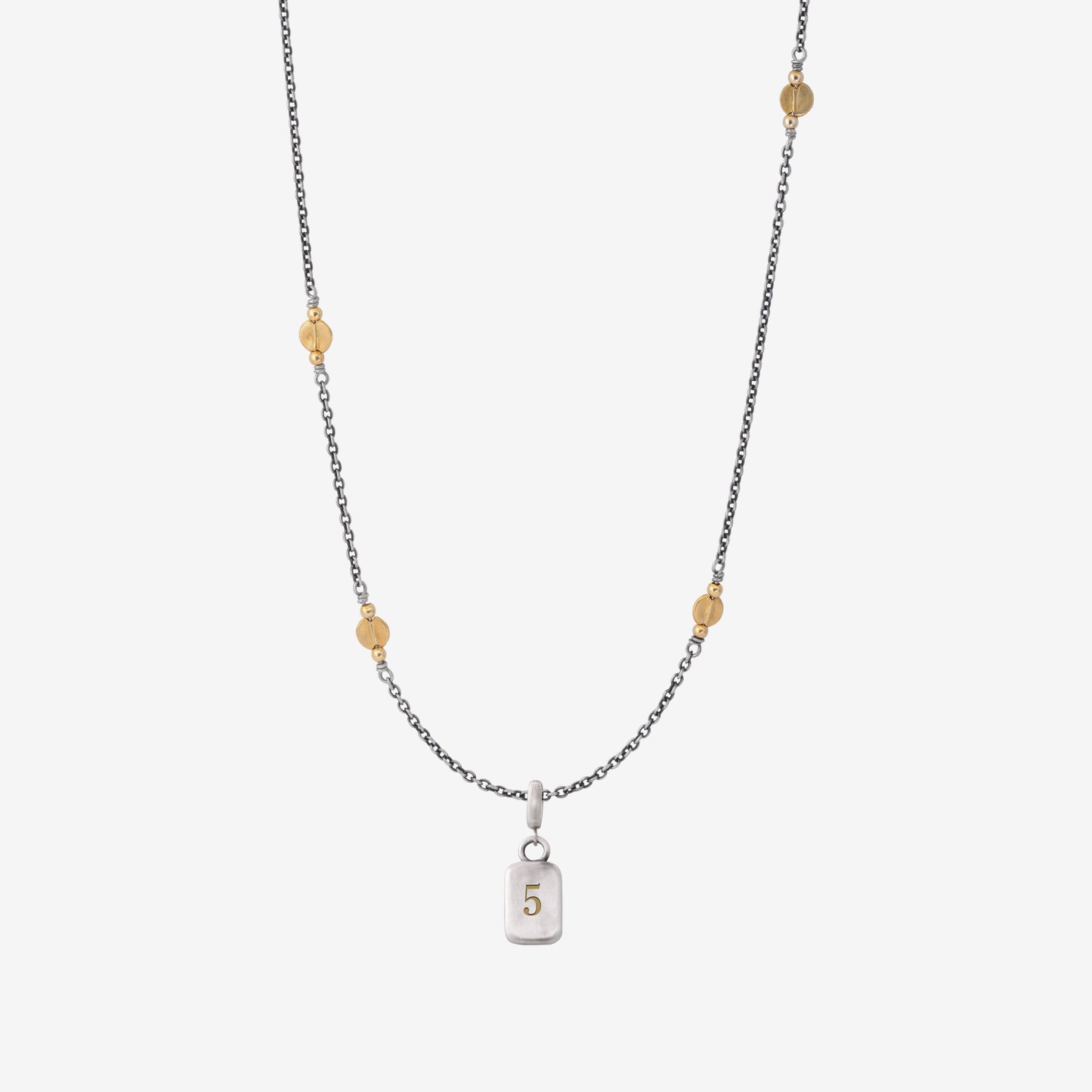 Number 5 Numerology Pendant- Golden Horn Jewellery