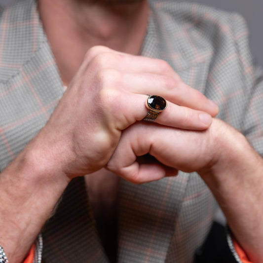 Orlando Smoky Quartz Ring-Golden Horn Jewellery