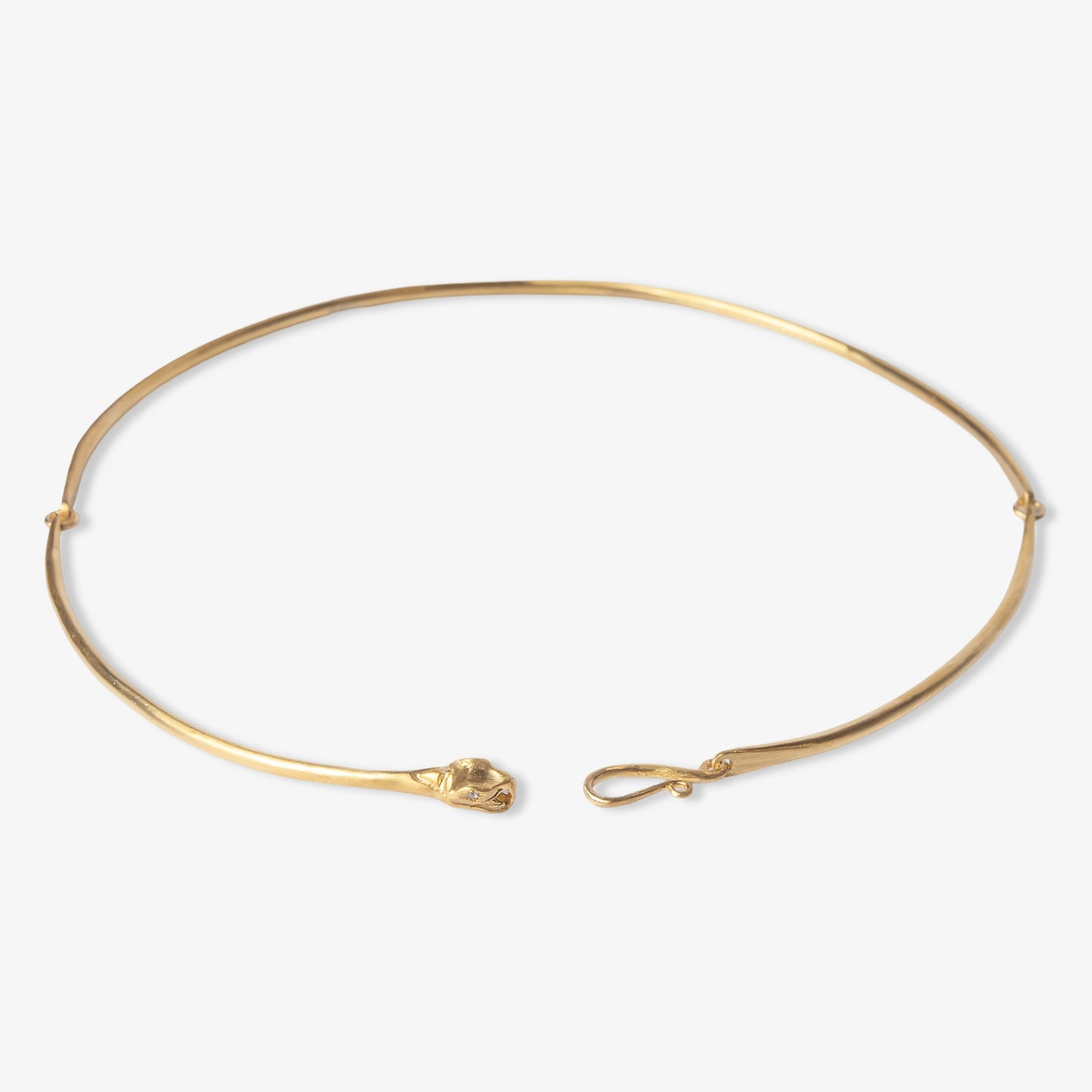 Ouroboros Snake Gold Plated Choker Necklace-Golden Horn Jewellery