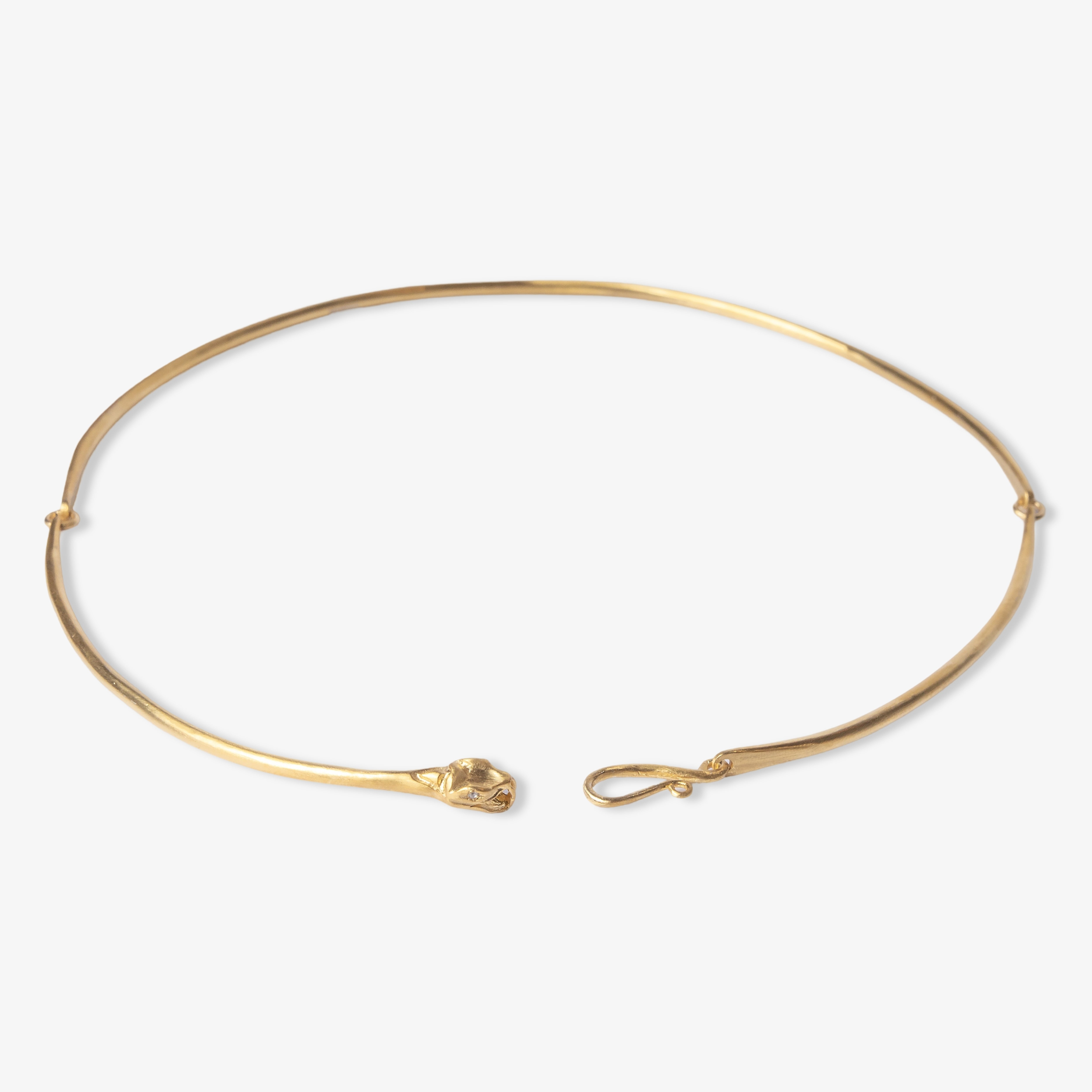 Ouroboros Snake Gold Plated Choker Necklace-Golden Horn Jewellery