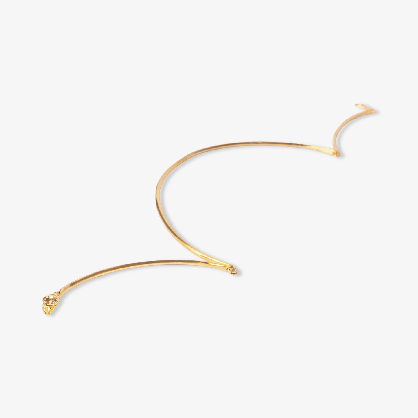 Ouroboros Snake Gold Plated Choker Necklace-Golden Horn Jewellery