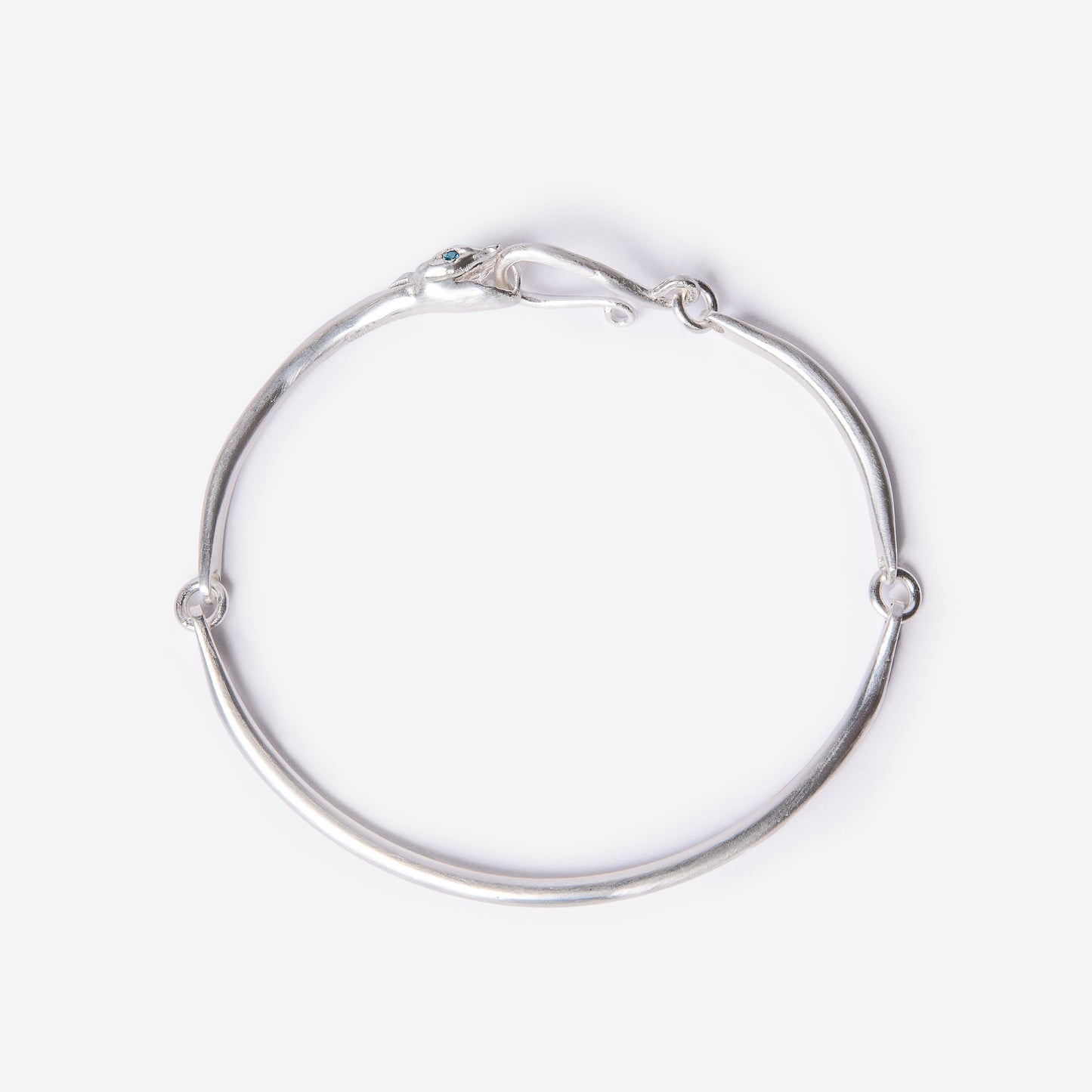 Ouroboros Snake Silver Bracelet-Golden Horn Jewellery