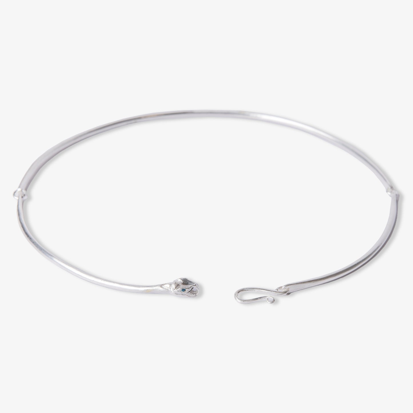 Ouroboros Snake Silver Choker Necklace-Golden Horn Jewellery