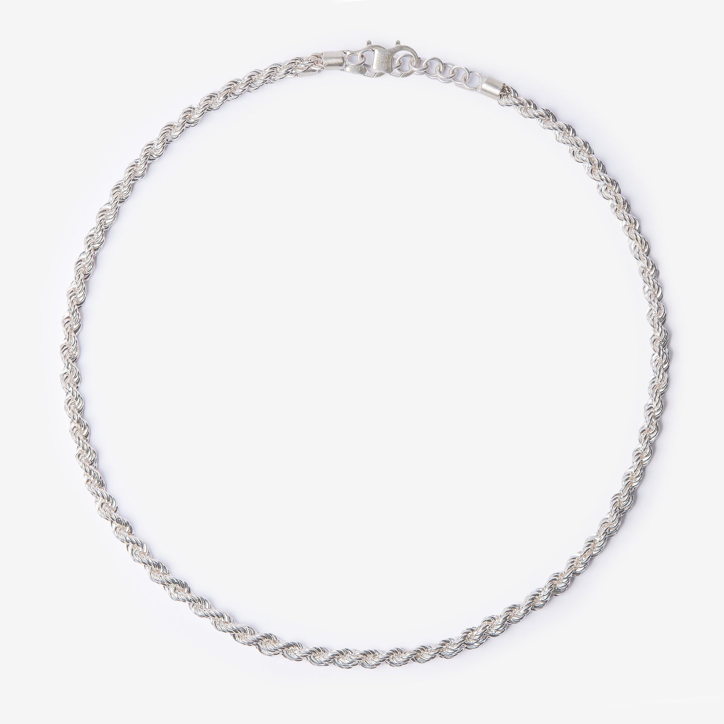 Silver Rope Chain Necklace-Golden Horn Jewellery