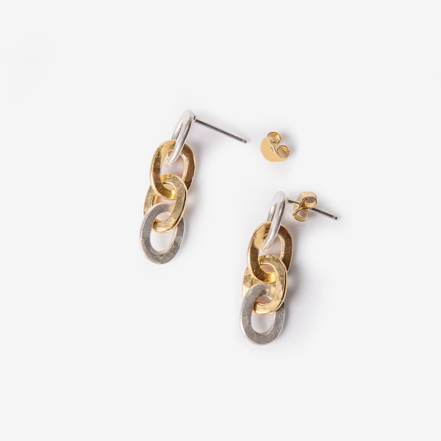 Sister and Brother Drop Earrings-Golden Horn Jewellery