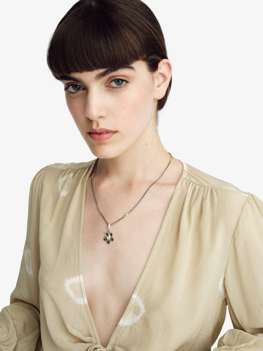 Spring Flower Clip-On Pendant - Golden Horn