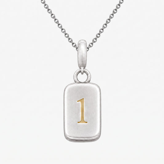 Number 1 Numerology Pendant – Golden Horn Jewellery