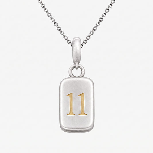 Number 11 Numerology Pendant – Golden Horn Jewellery