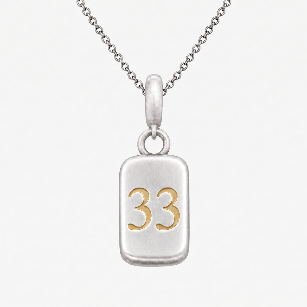 Number 33 Numerology Pendant – Golden Horn Jewellery