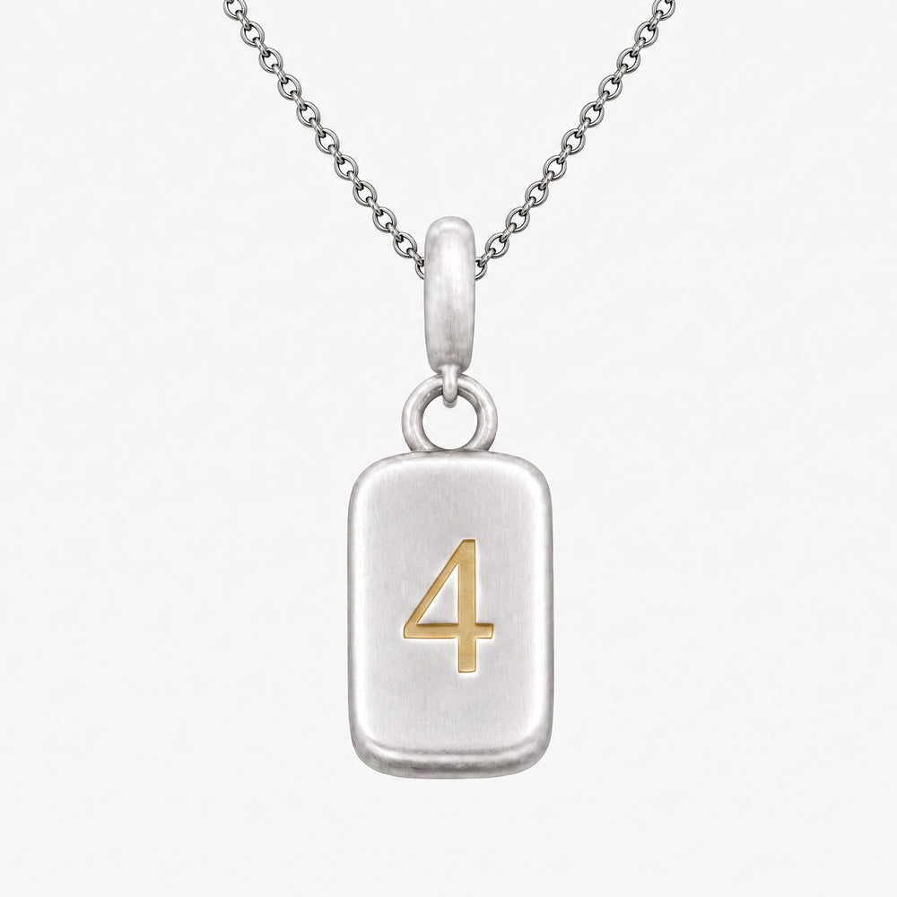 Number 4 Numerology Pendant – Golden Horn Jewellery