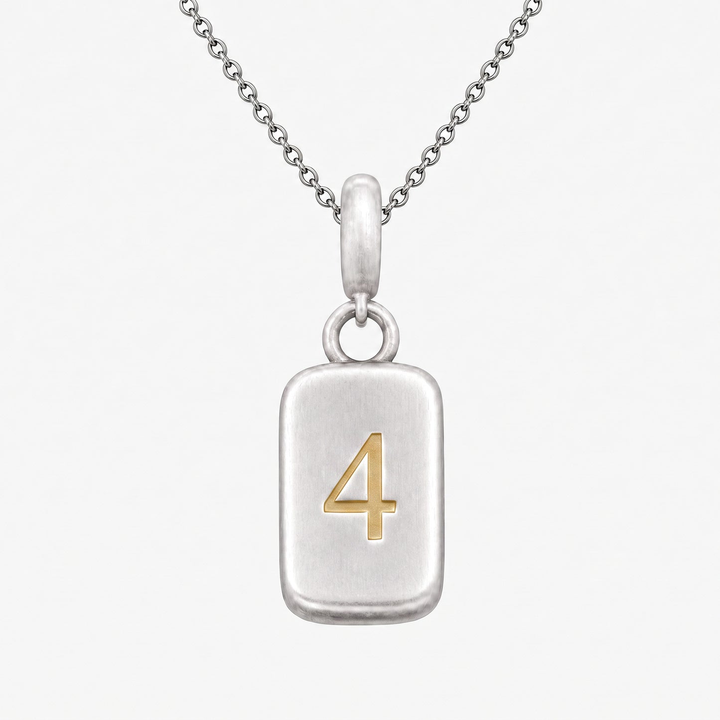 Number 4 Numerology Pendant – Golden Horn Jewellery