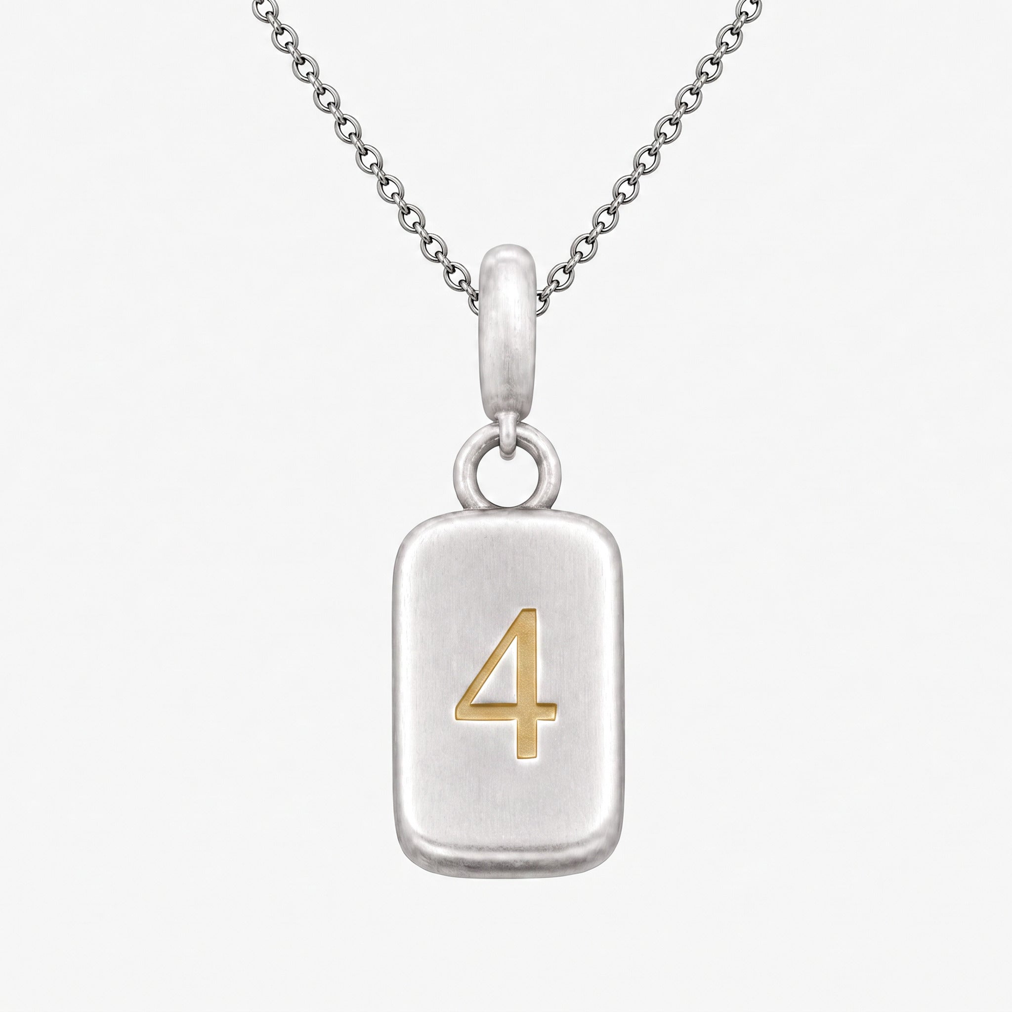 Number 4 Numerology Pendant – Golden Horn Jewellery