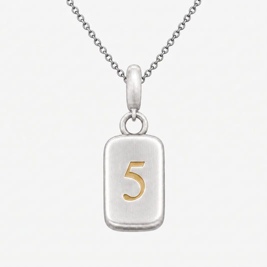Number 5 Numerology Pendant – Golden Horn Jewellery