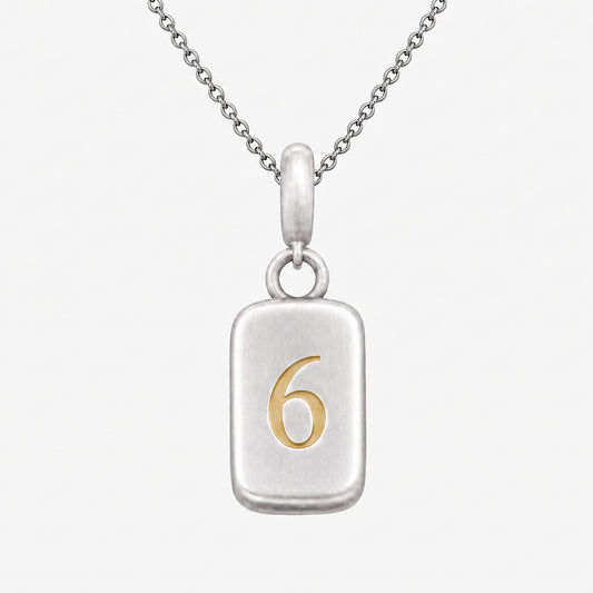 Number 6 Numerology Pendant – Golden Horn Jewellery