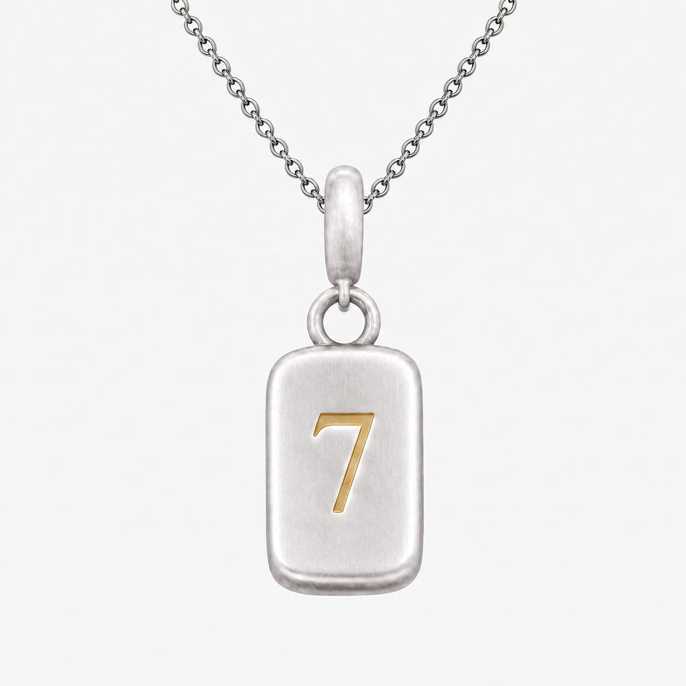 Number 7 Numerology Pendant – Golden Horn Jewellery