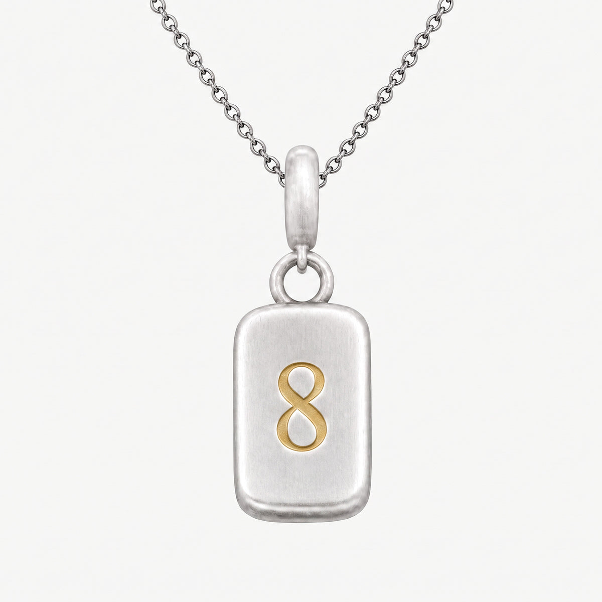 Number 8 Numerology Pendant – Golden Horn Jewellery