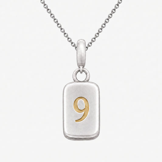 Number 9 Numerology Pendant – Golden Horn Jewellery