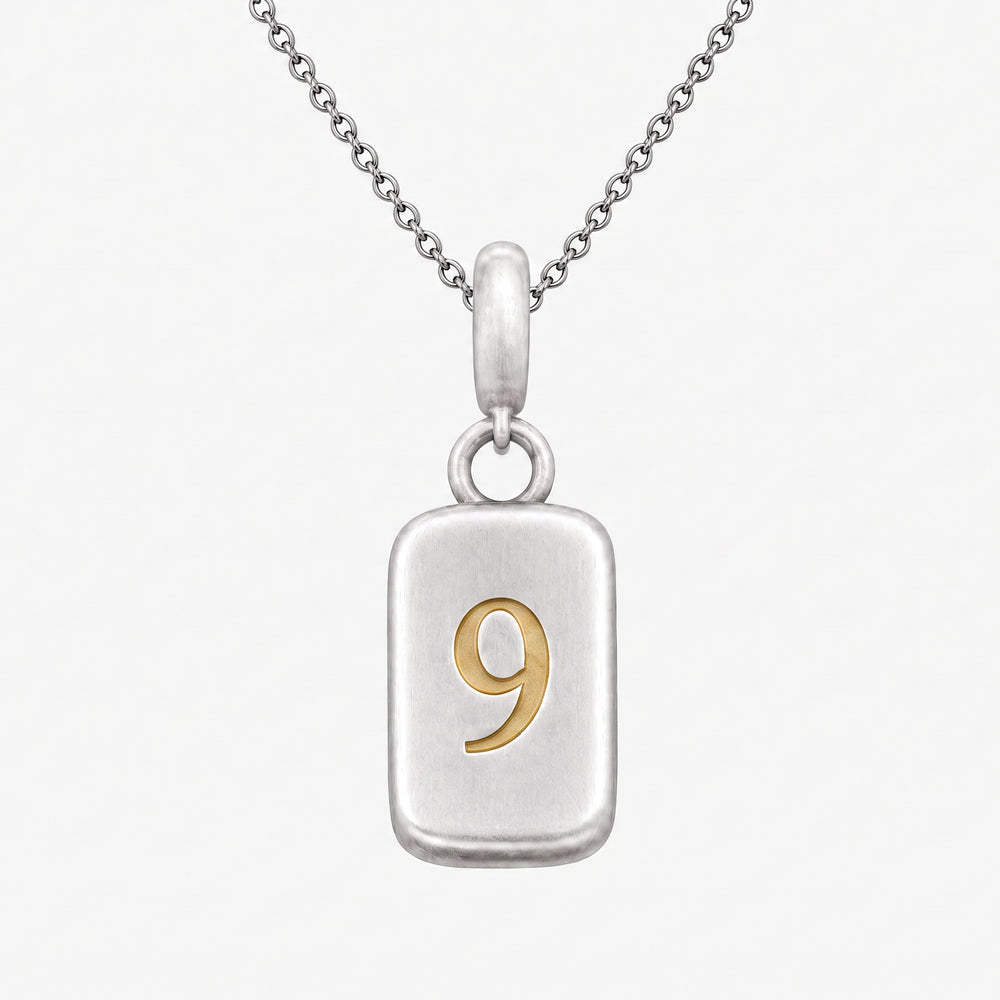 Number 9 Numerology Pendant – Golden Horn Jewellery
