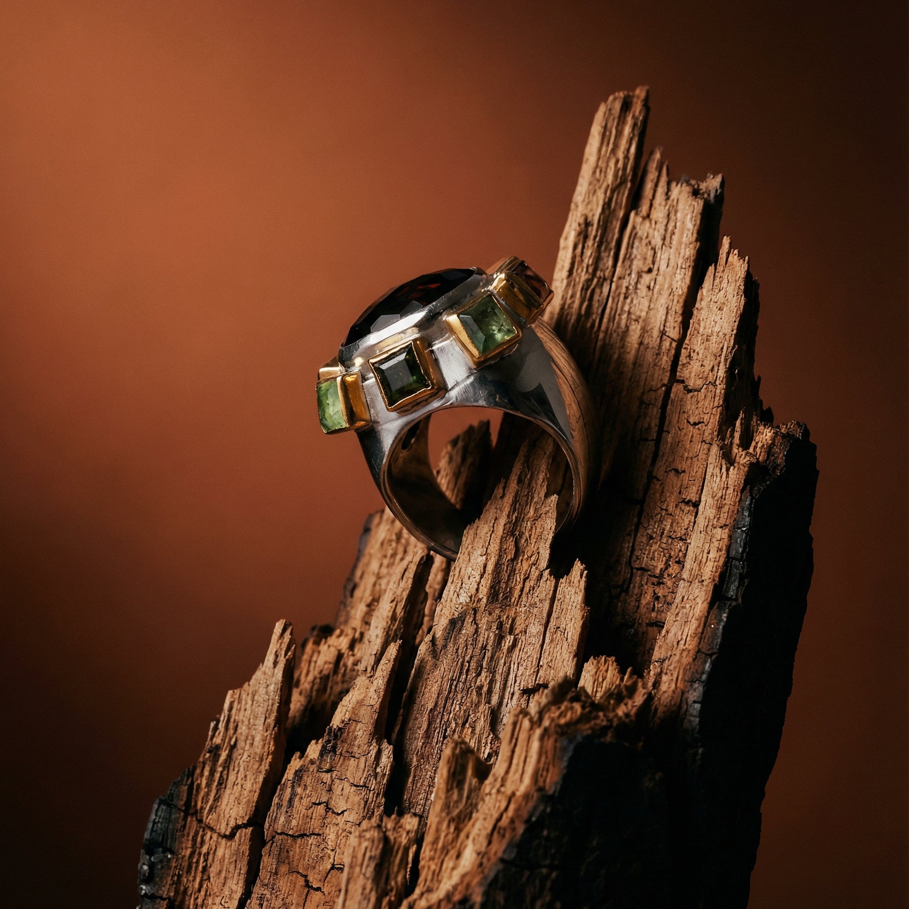 Collection image, showing handmade ring on models 