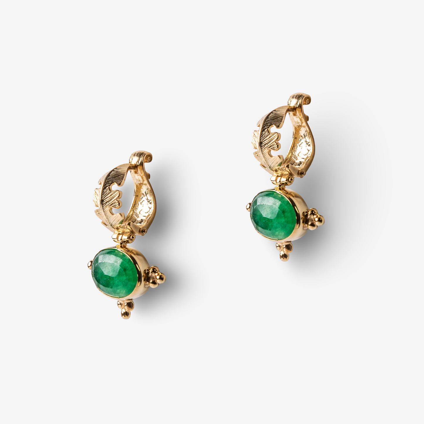 Athena's JADE Gems Earrings - Golden Horn
