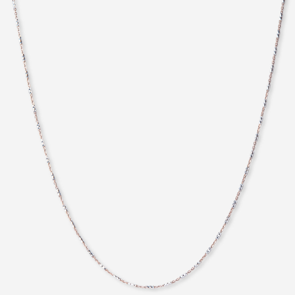 Cylinders Rose Gold Silver Chain Necklace - Golden Horn