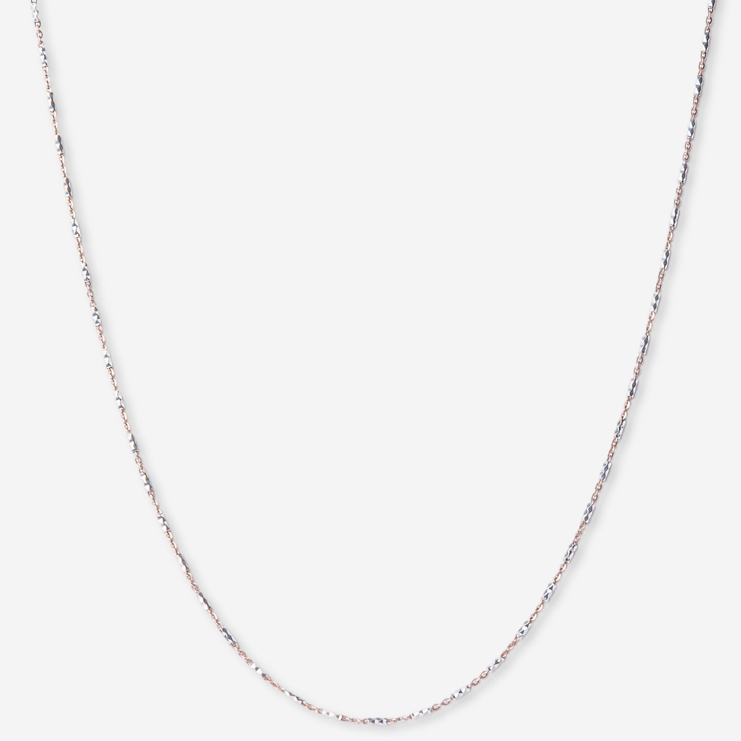 Cylinders Rose Gold Silver Chain Necklace - Golden Horn