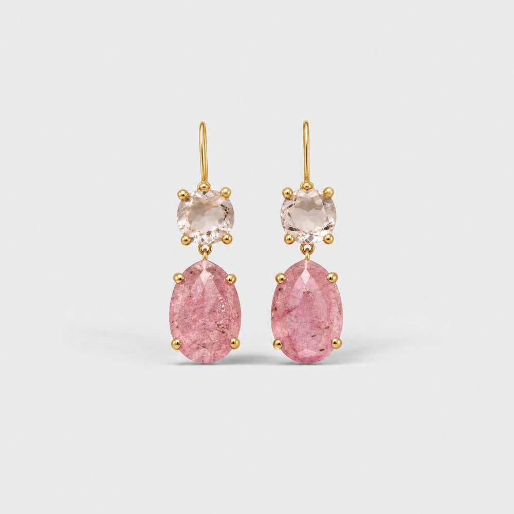 Helen Rose Bud Gemstone Earrings – Golden Horn Jewellery