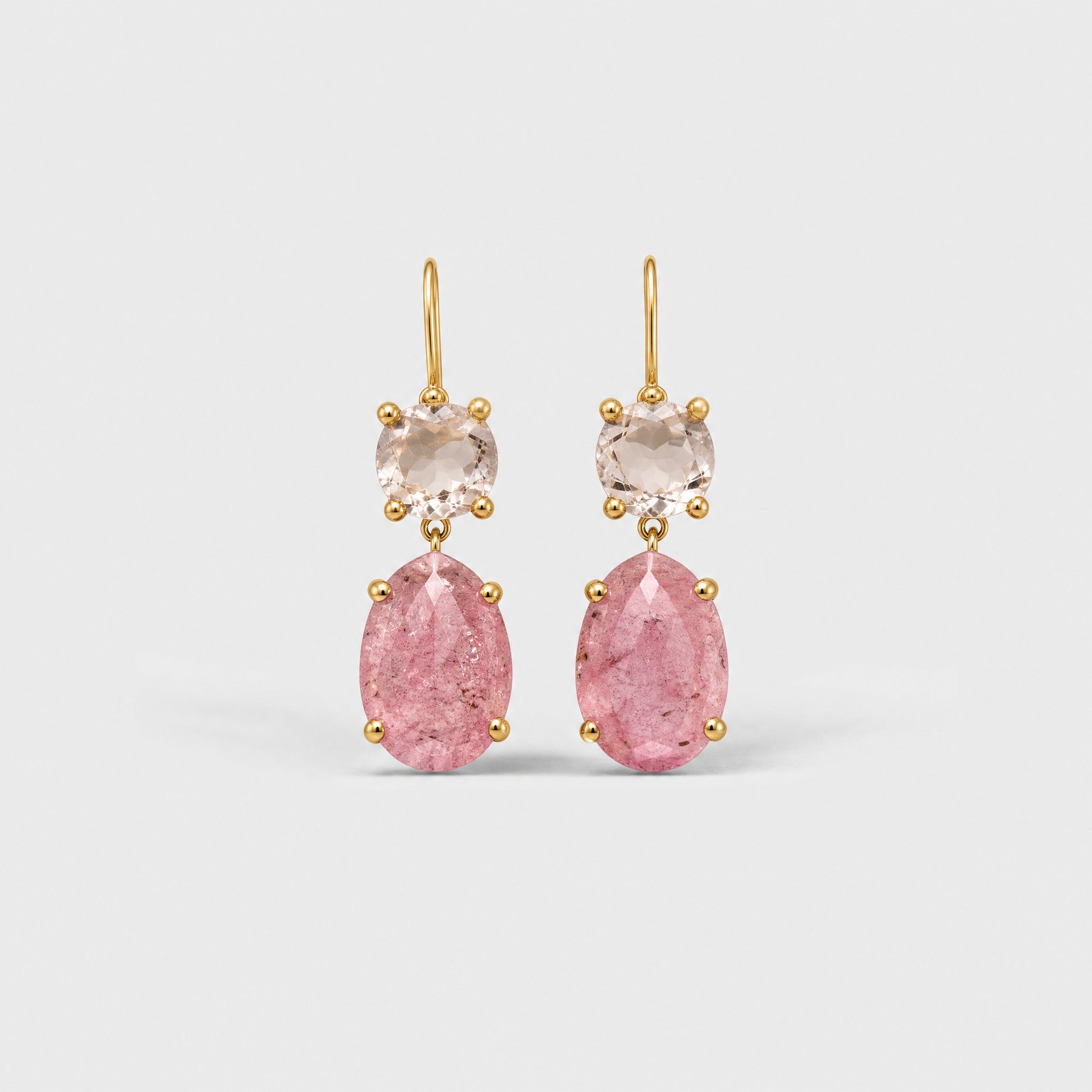 Helen Rose Bud Gemstone Earrings – Golden Horn Jewellery