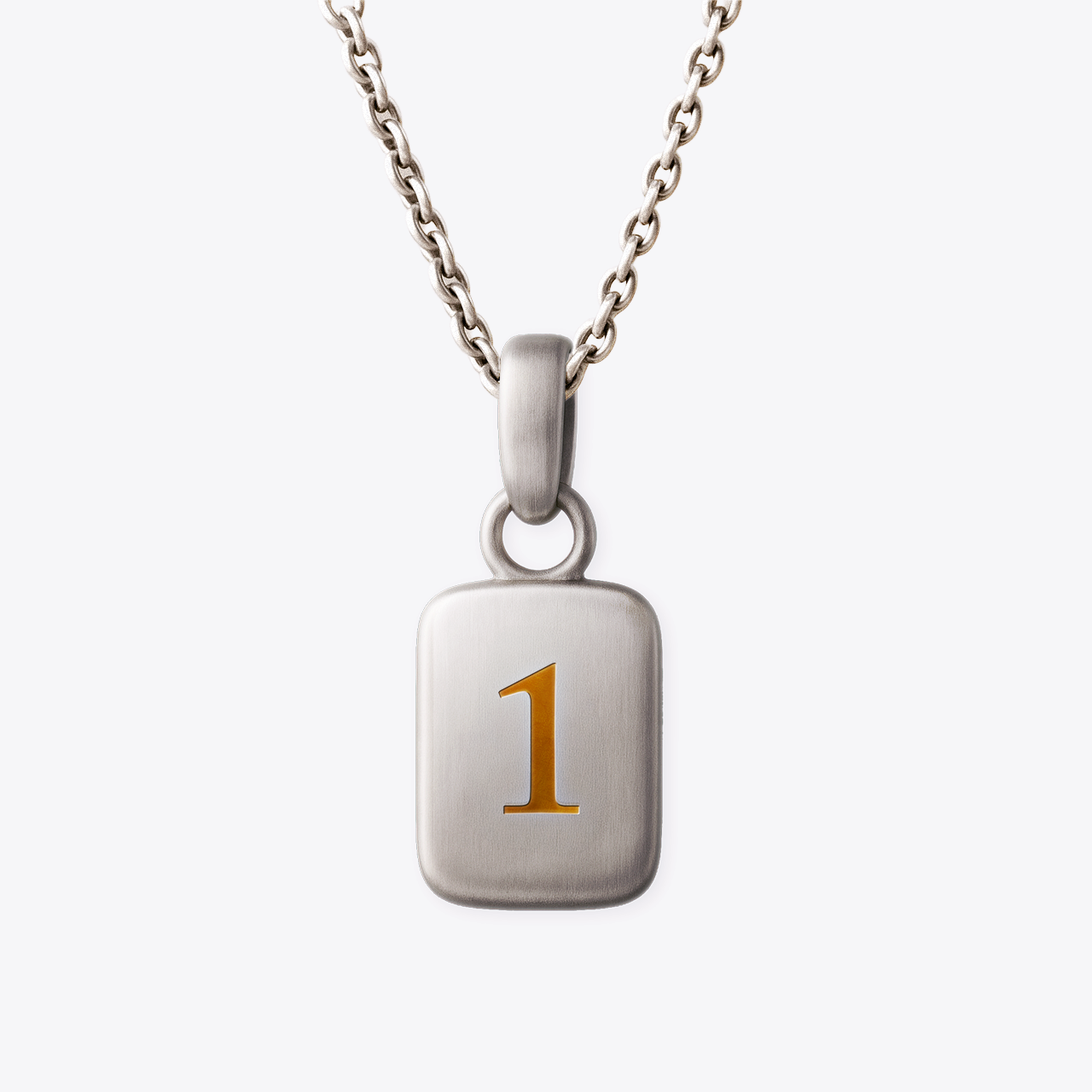 Number 1  Numerology Pendant - Golden Horn