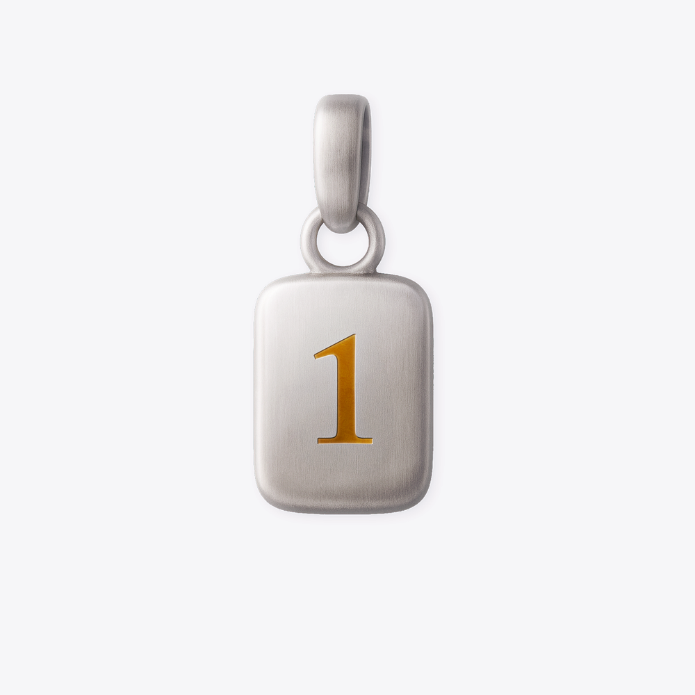 Number 1  Numerology Pendant - Golden Horn