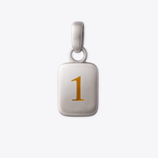 Number 1  Numerology Pendant - Golden Horn