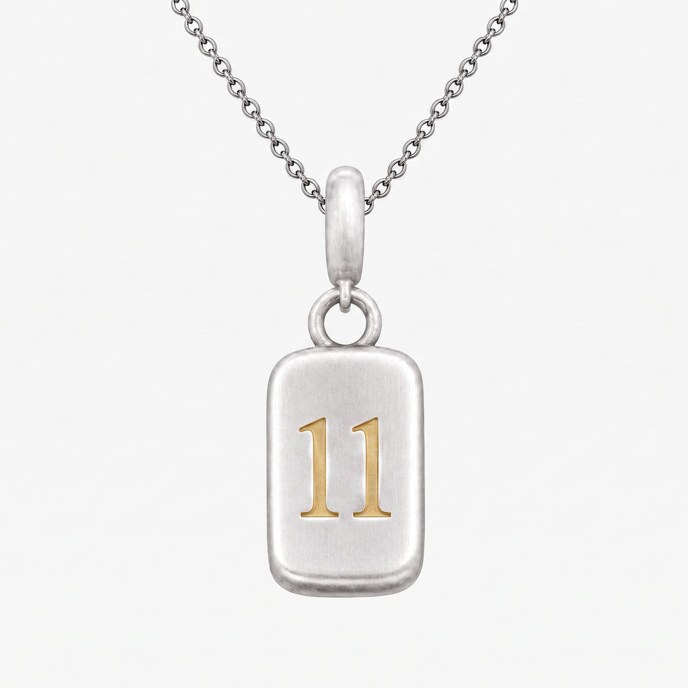 Number 11 Numerology Pendant – Golden Horn Jewellery