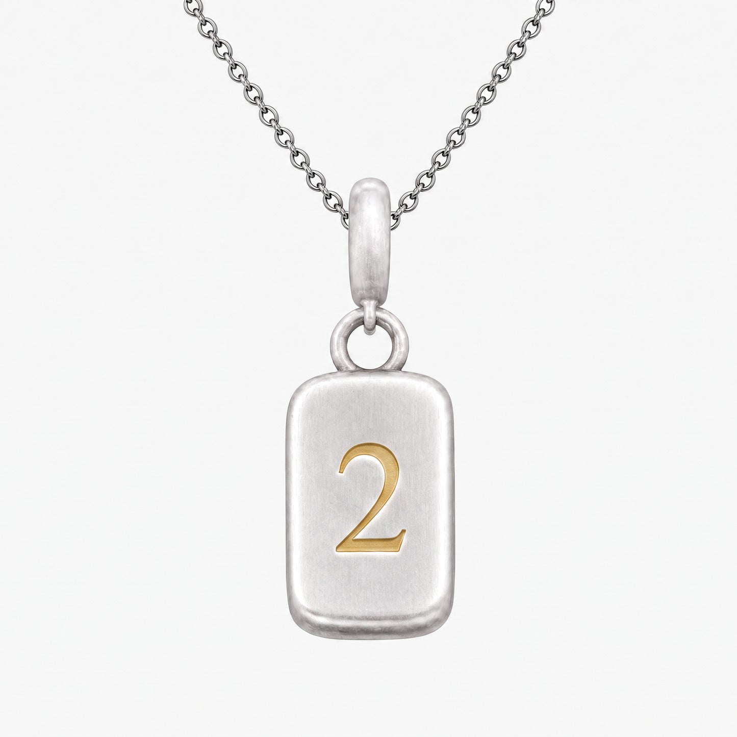 Number 2 Numerology Pendant – Golden Horn Jewellery