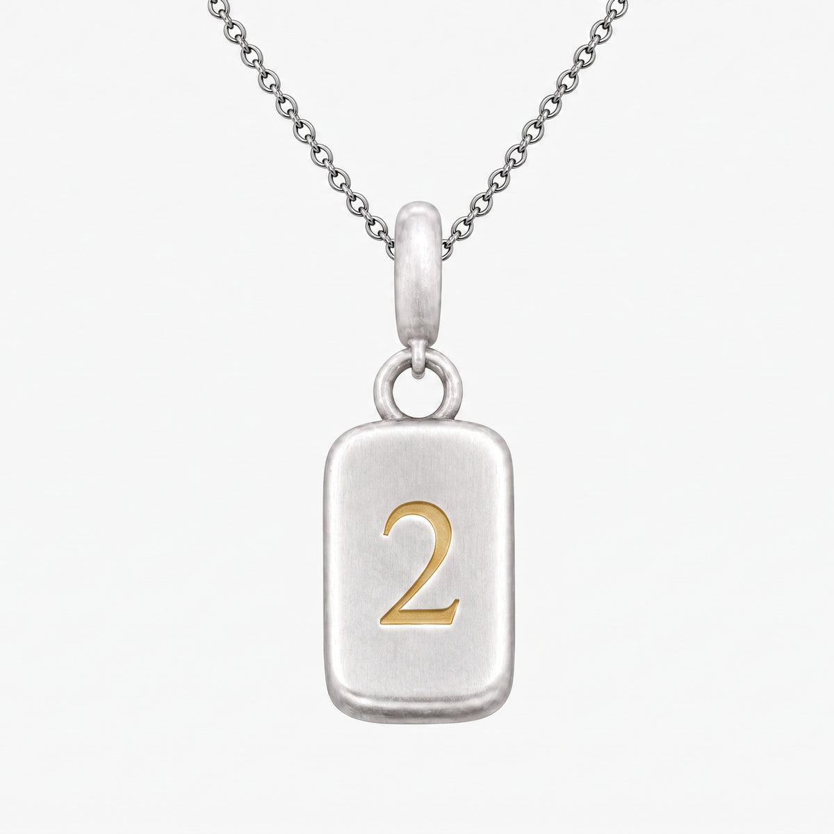 Number 2 Numerology Pendant – Golden Horn Jewellery