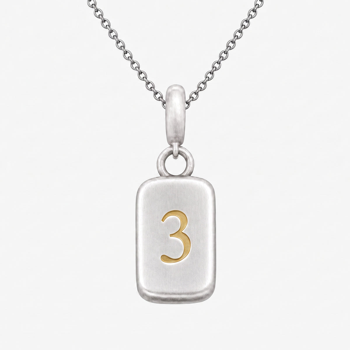 Number 3 Numerology Pendant – Golden Horn Jewellery