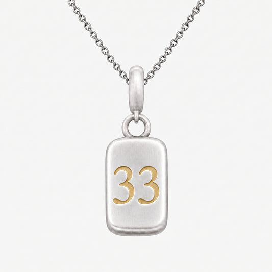 Number 33 Numerology Pendant – Golden Horn Jewellery
