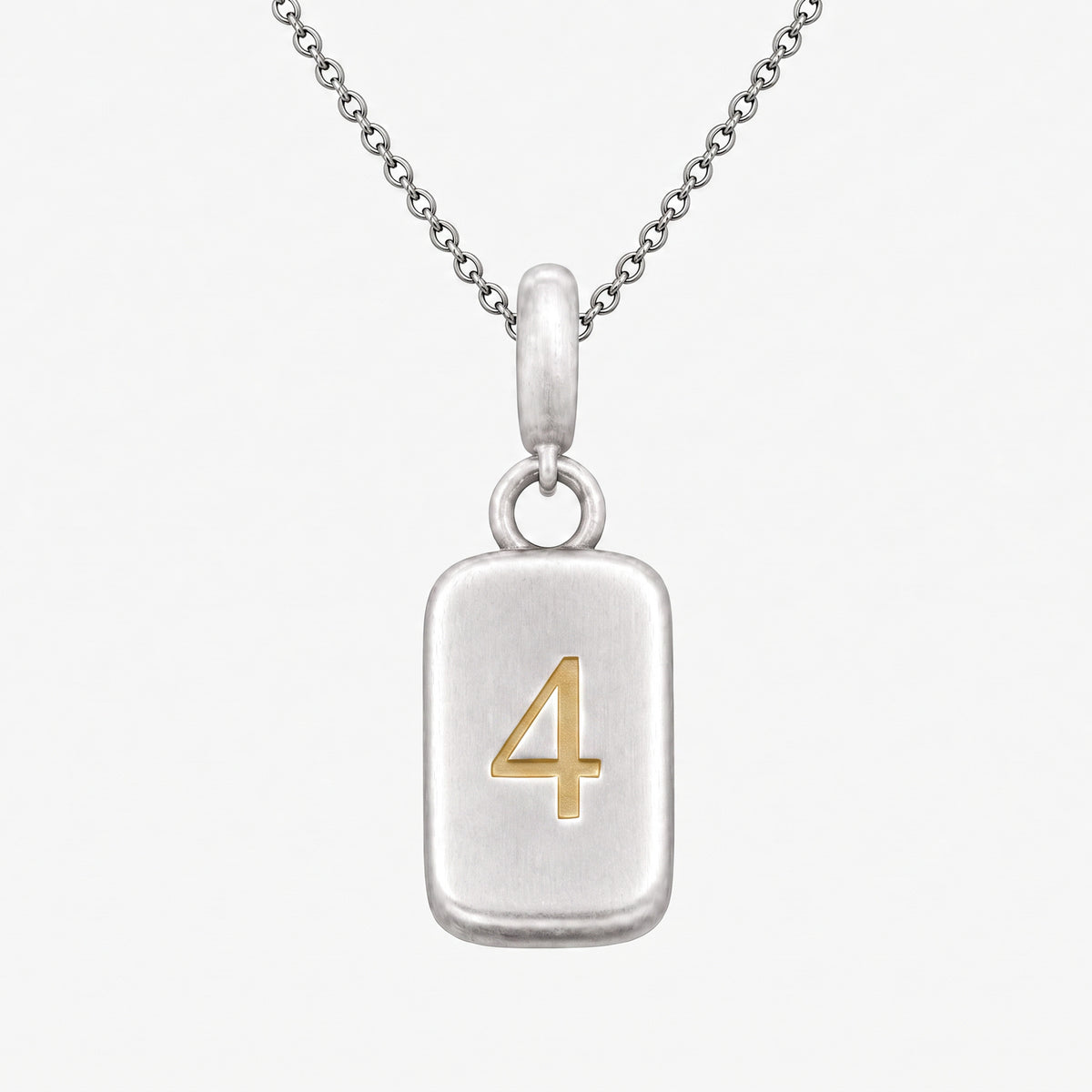 Number 4 Numerology Pendant – Golden Horn Jewellery
