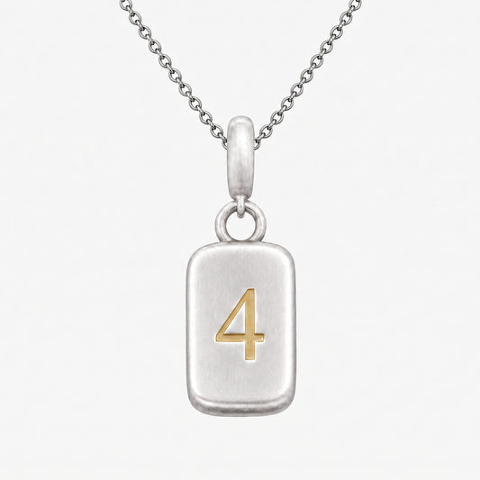 Number 4 Numerology Pendant – Golden Horn Jewellery